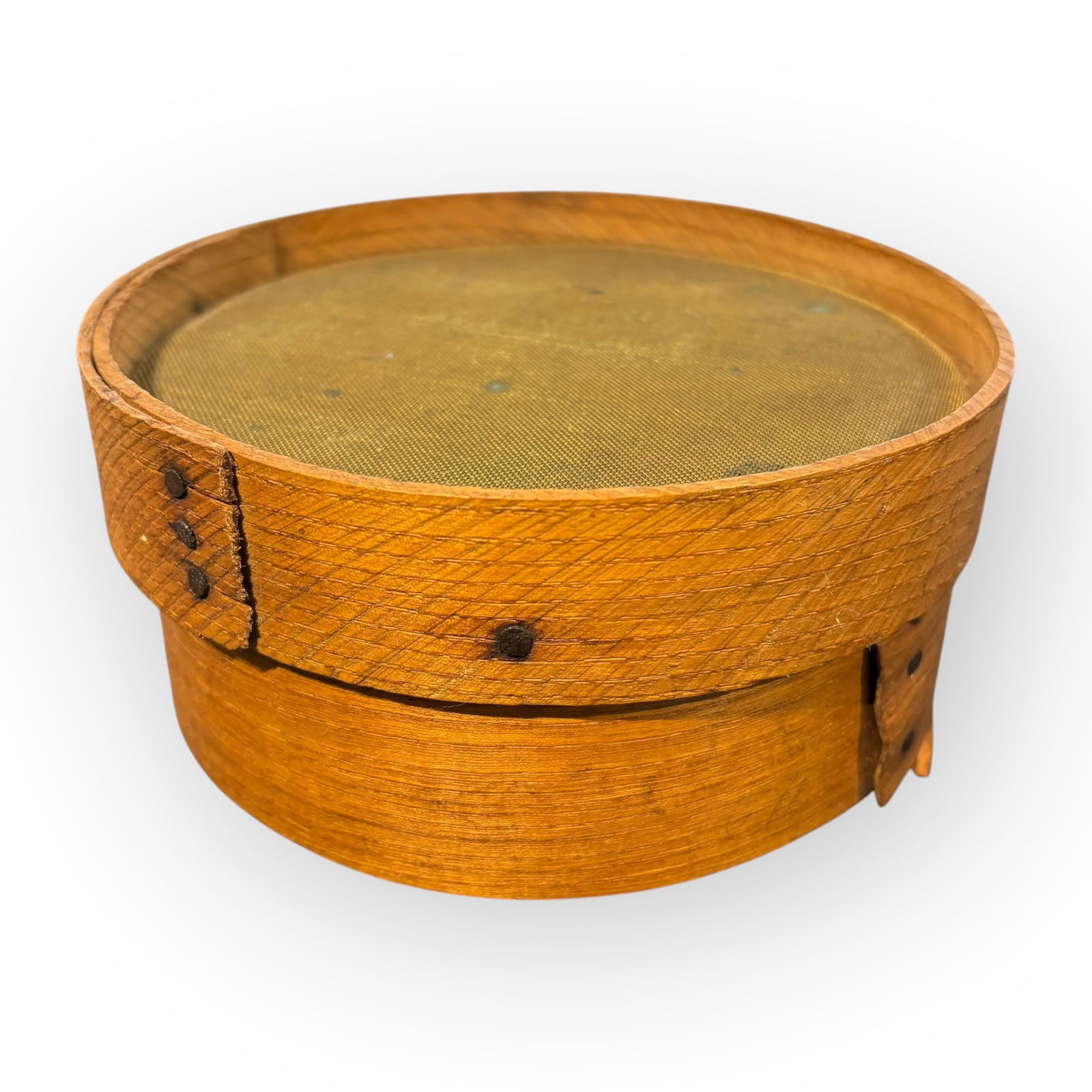 Small Wood Sieve With Brass Screen 19th C (1 of 2)