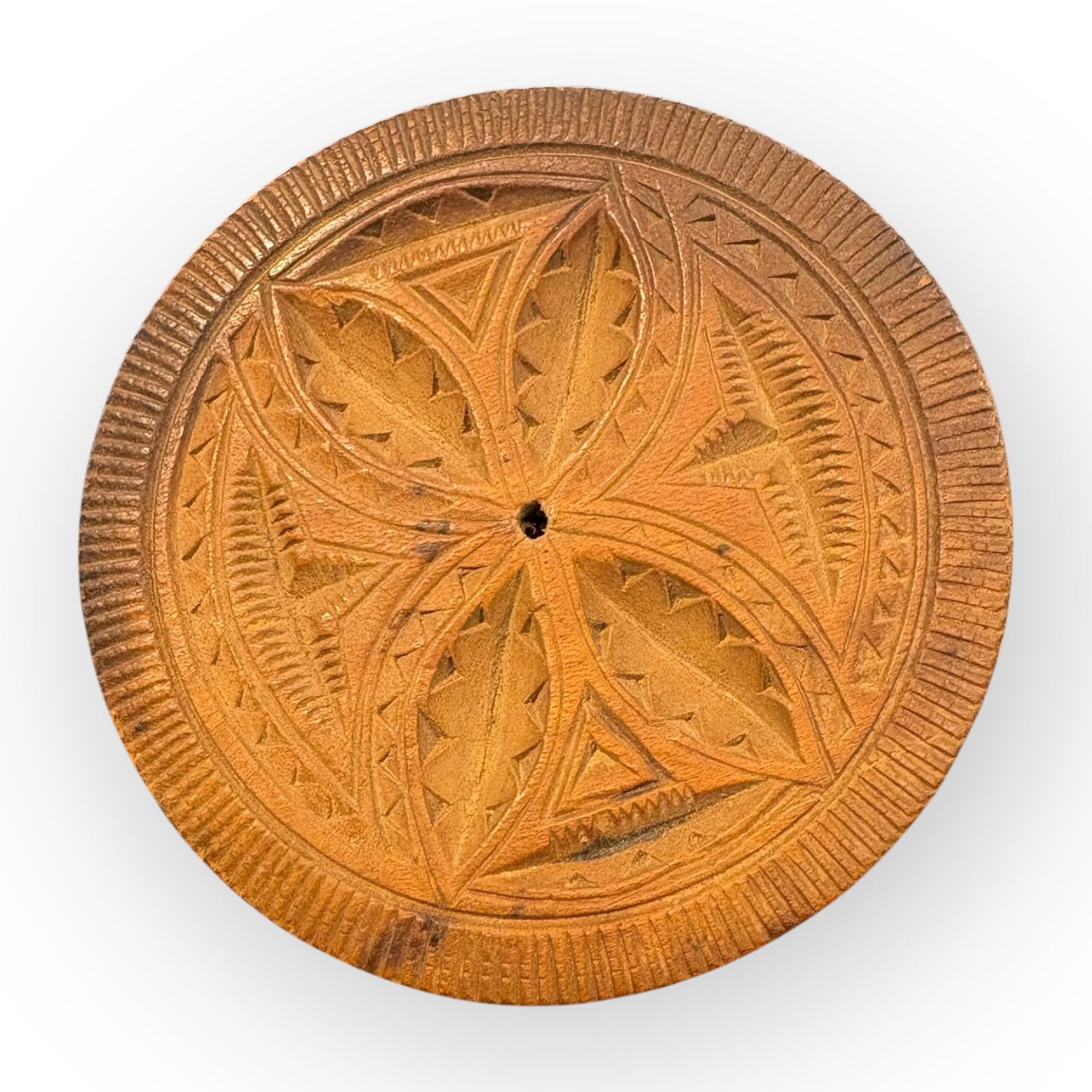 Mid 1800's Well Carved Butter Print (1 of 2)