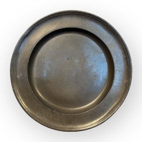 18th C English Pewter Plate