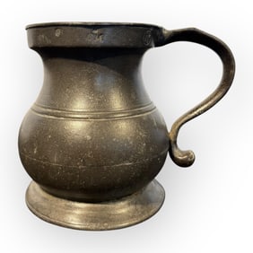 Early English Pewter Pint Measure