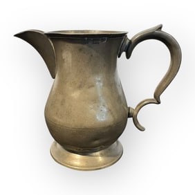 19th C 5 Inch Marked Pewter Pitcher