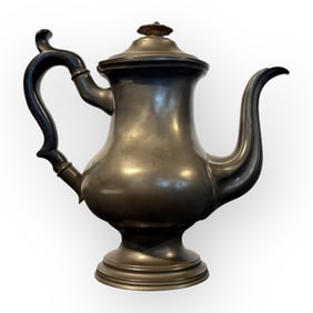19th C James Dixon & Sons Pewter Coffee Pot