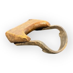 Early 1800's Wood And Iron Bowl Score