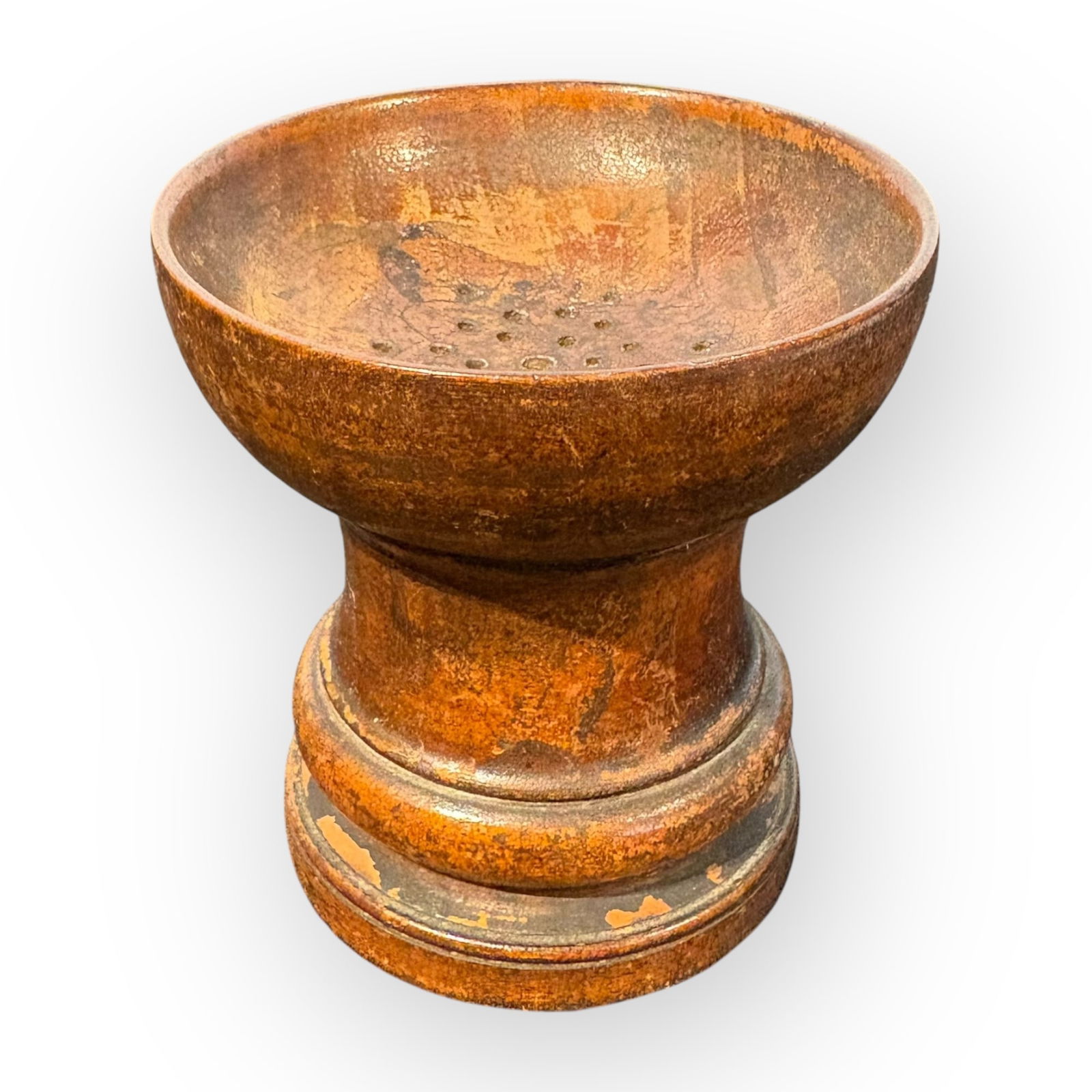 19th C Wood Sander: Early wood sander in great old finish. 2 1/2 wide at top x 2 7/8 tall. Great finish