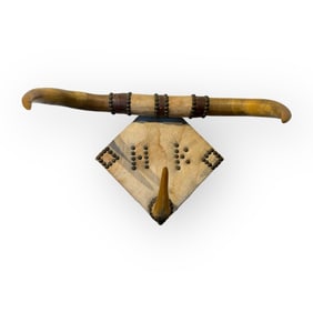 Great Horn And Tacks Hat Rack 1800's