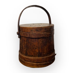 19th C Staved Firkin