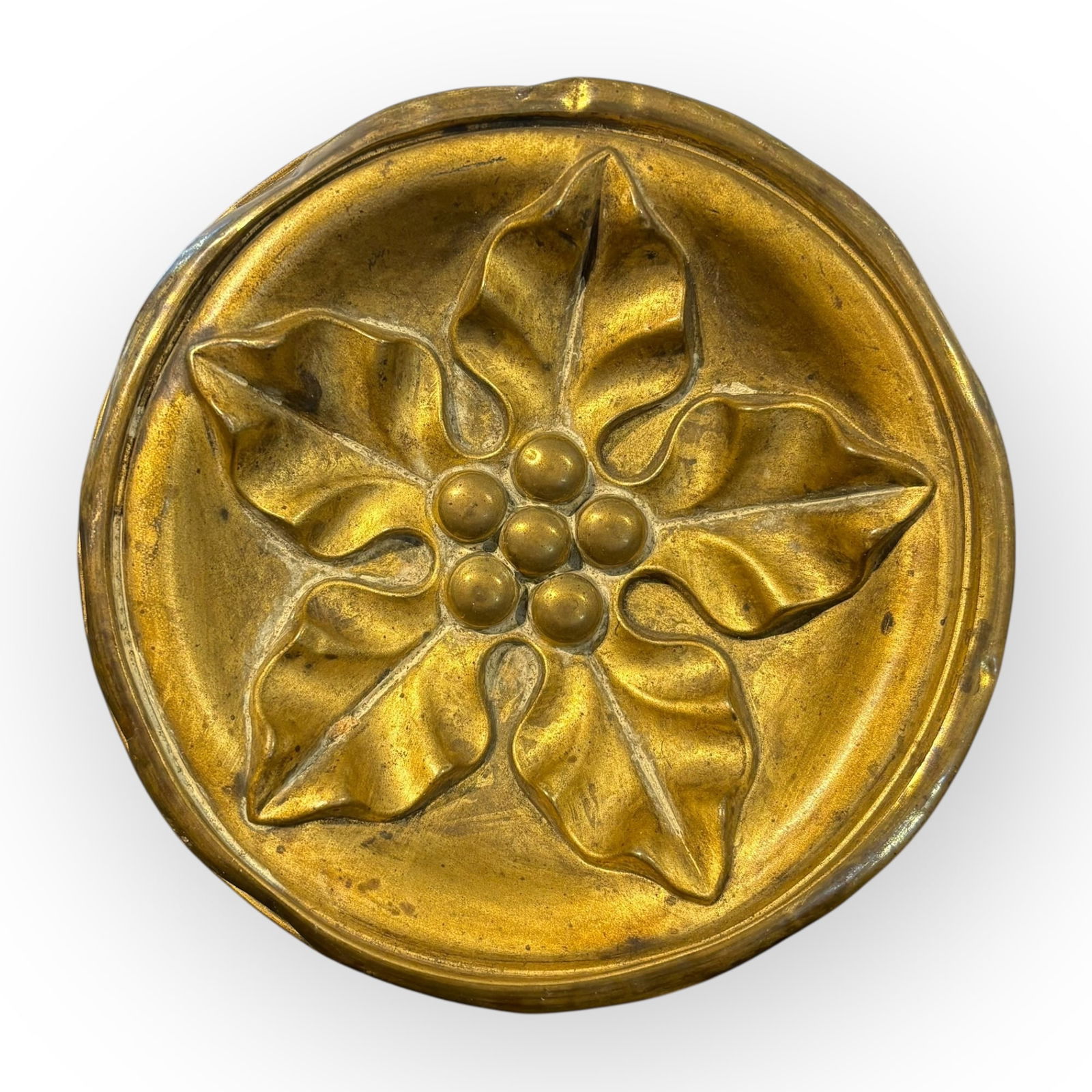 Large 19th C Fancy Brass Tie Back (1 of 2)