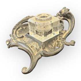 Victorian Iron Inkwell