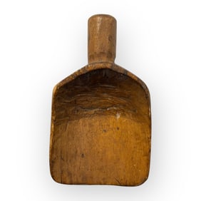 19th C Small Primitive Wood Sugar Scoop