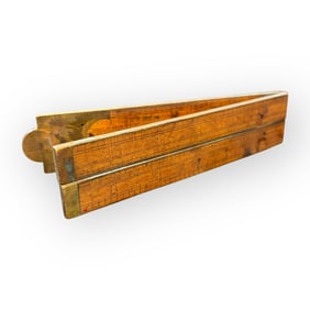 Antique 4 Section Advertising Folding Ruler