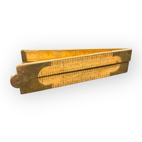 Antique 4 Section Folding Ruler