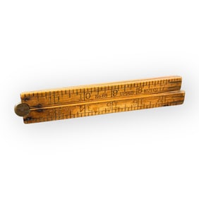 Antique 4 Section Folding Ruler