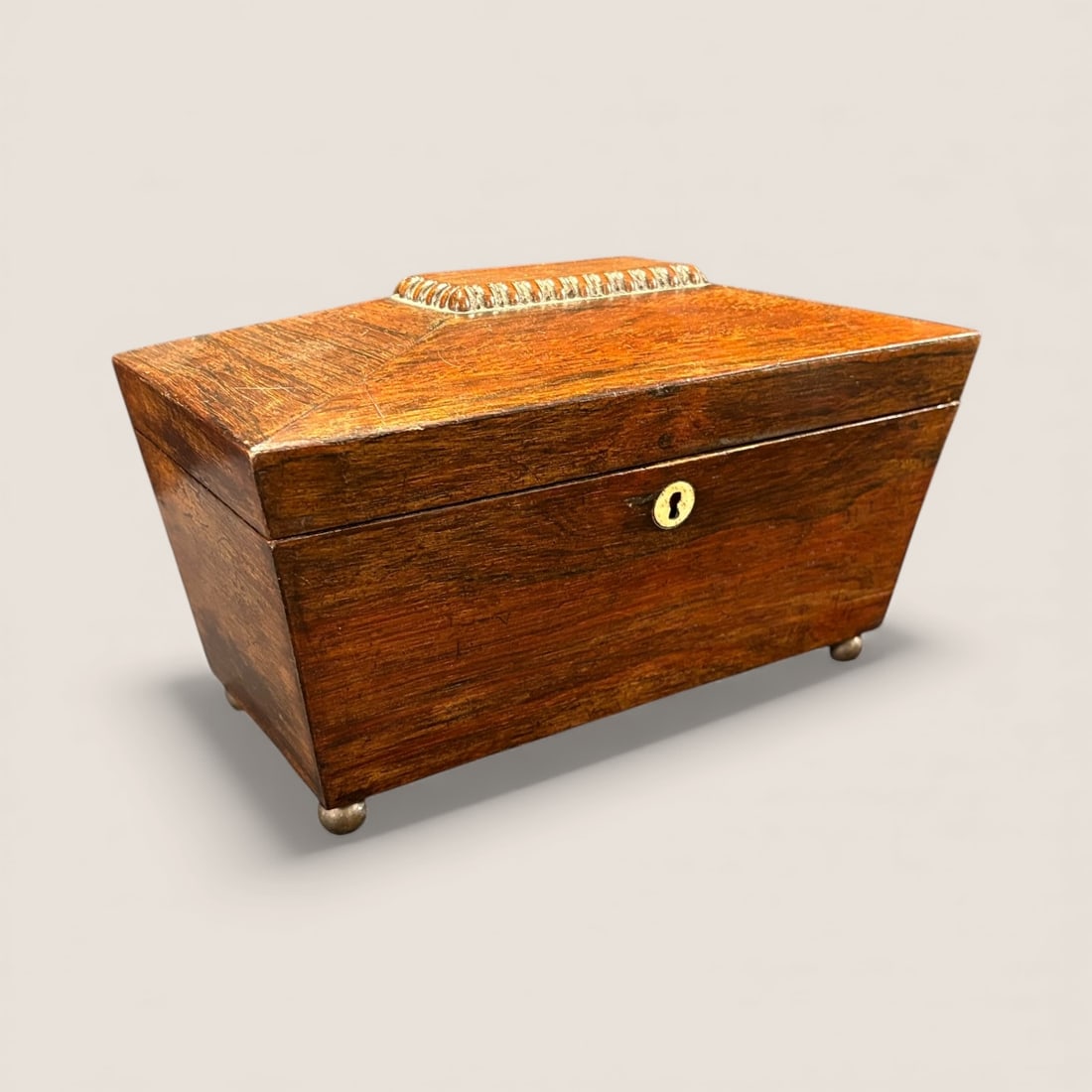 Antique Mahogany Tea Caddy (1 of 2)