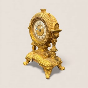 Antique Cast Iron Small Alarm Clock