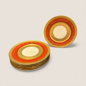 Set of Bohemia Czechoslovakia Vintage Dinner Plates