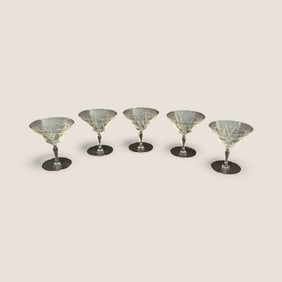 Set Of Community Deauville Etched Sherberts