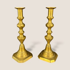 Pair Of 11 Inch Push Up Candlesticks