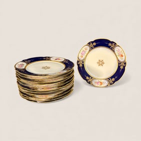 Set Of Antique Austrian Porcelain Plates