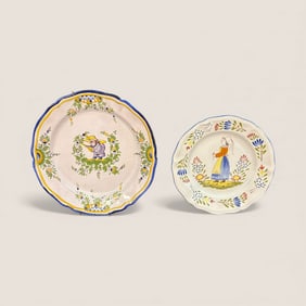 Two France Quimper Plates