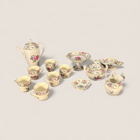 Large Dresden Saxony Tea Set