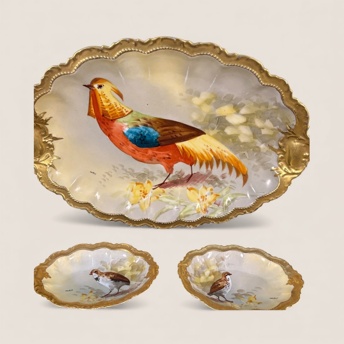 Fantastic Limoges Birds Set (1 of 3)
