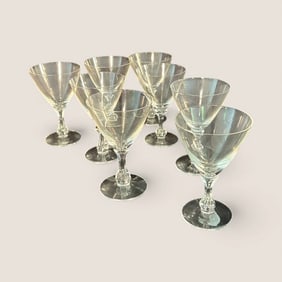 Set Of Orrefors Stemmed Sherry Goblets