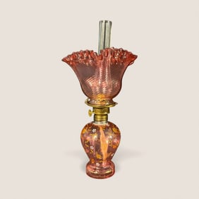 Victorian Cranberry Mini Lamp
