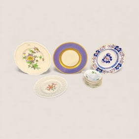 12 Pieces of Various Vintage China Plates