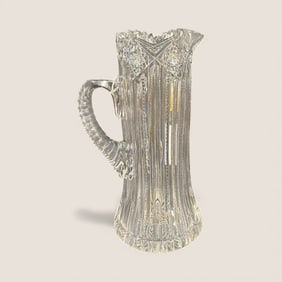 Important American Brilliant Period Signed Cut Glass Tankard