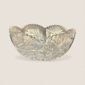 American Brilliant Period Cut Glass Bowl