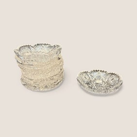 7 American Brilliant Period 6 Inch Cut Glass Dishes