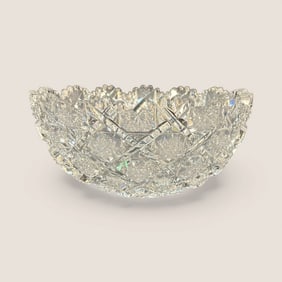 American Brilliant Period Cut Glass Bowl