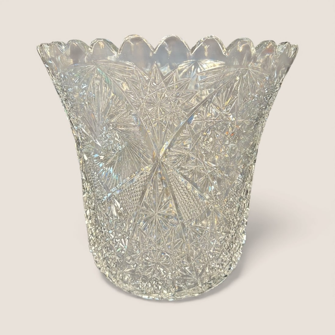 Important Large American Brilliant Period: Important Large American Brilliant Period. Champagne Bucket. 10 inch tall with a 10 inch opening. Excellent