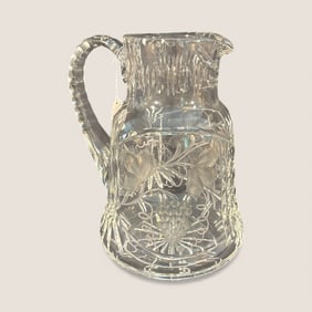 Wonderful Antique Glass Water Pitcher