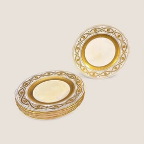 Vintage Minton Gold Open Edge Service Plates
