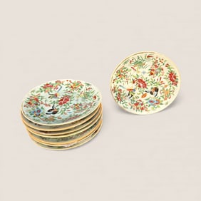 Set of Quing Dynasty Chinese Plates
