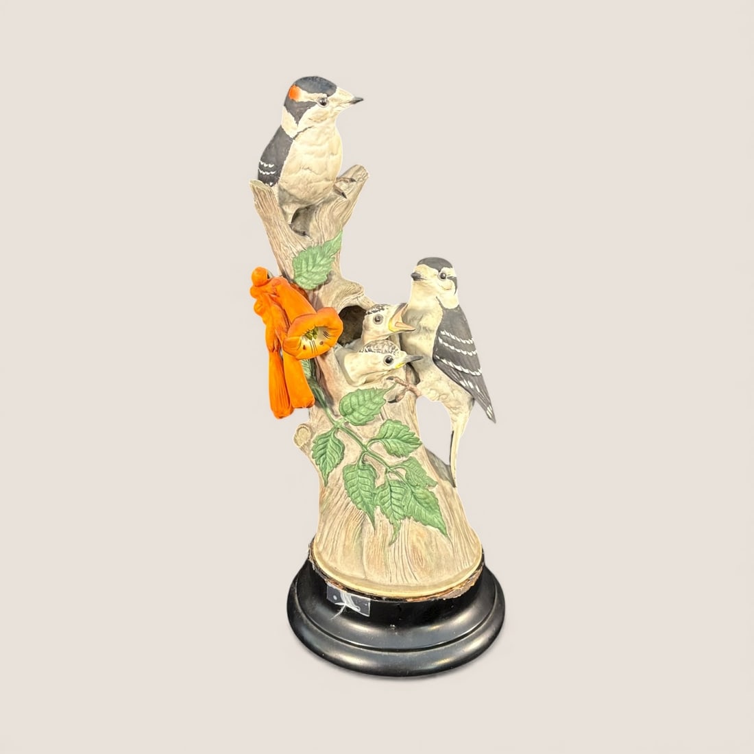 English Boehm Downy Woodpecker Porcelain Figurine (1 of 1)