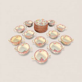 Minton Fine China Double Handled Cups And Saucers