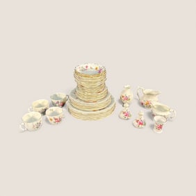 Set of Royal Crown Derby In The Derby Posies Pattern