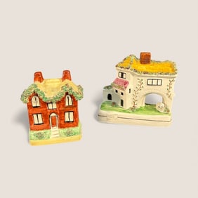 2 Antique Staffordshire Cottages