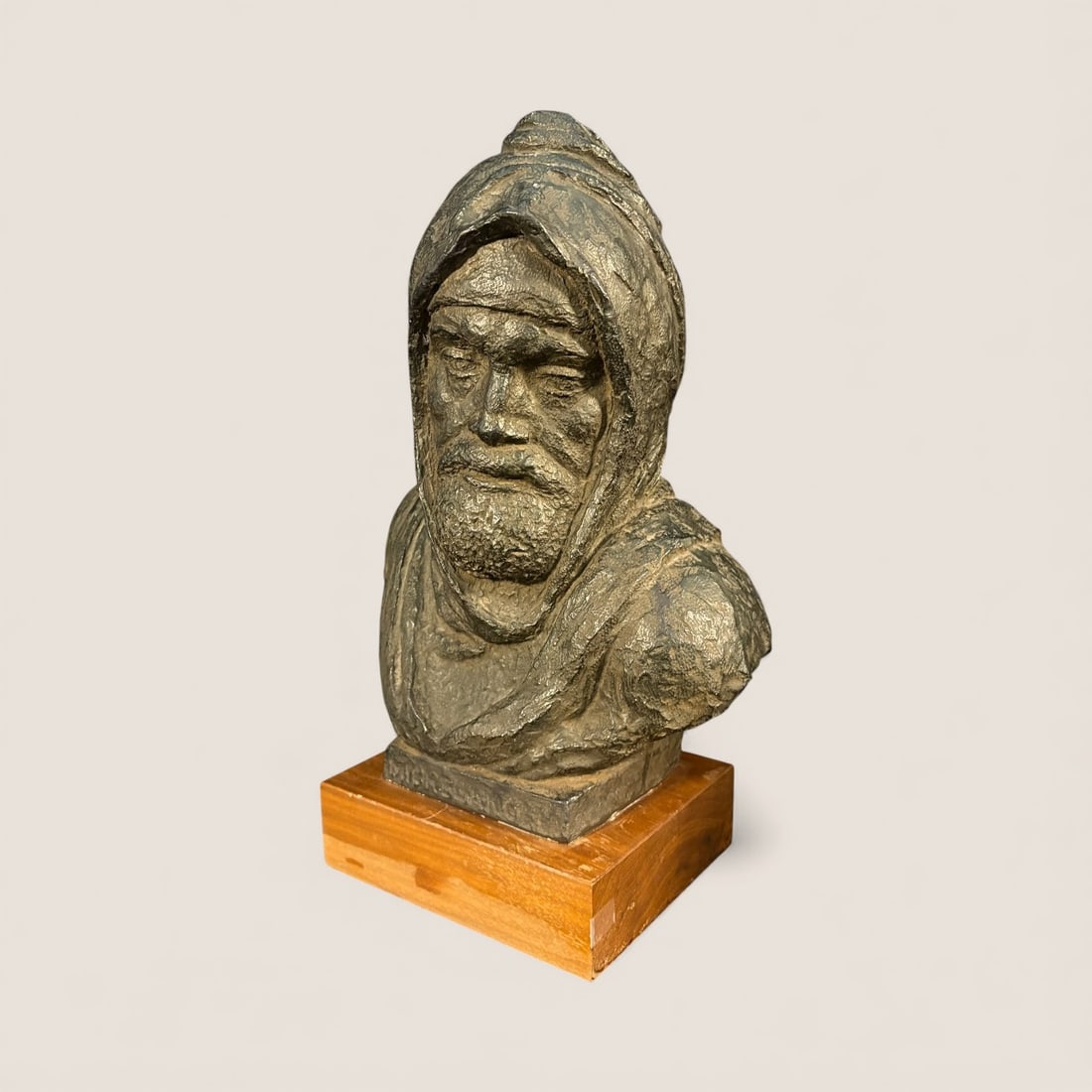 Circa 1960's " Michelangelo " Bronzed Ceramic Bust (1 of 2)