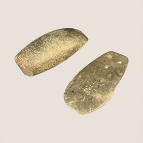 Prehistoric Native American Stone Celt And Drilled Gorget