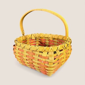 Two Color Splint Swing Handle Basket