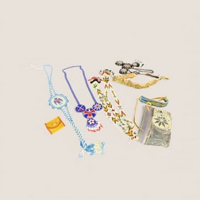 Group Of Misc. 20th C Indian Beaded Items