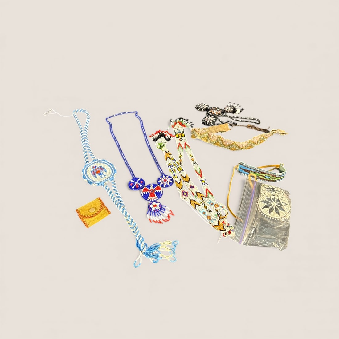 Group Of Misc. 20th C Indian Beaded Items (1 of 1)