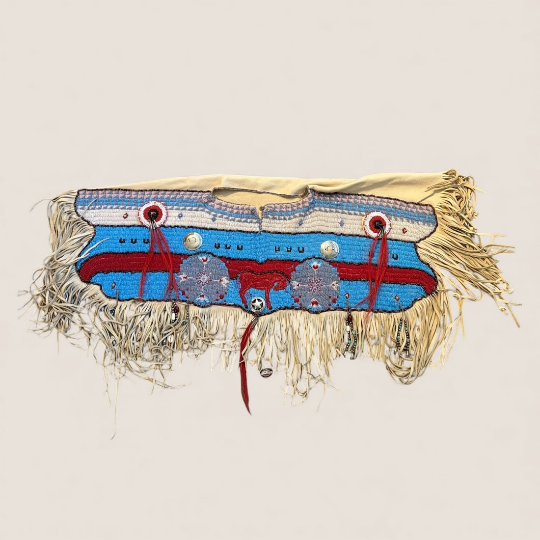 Great Full Beaded Indian Dress Yoke (1 of 1)