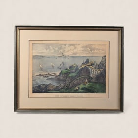 19th C Currier & Ives New England Coast Scene