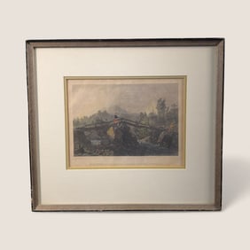 Hand Colored Engraving " Headwaters Of The Allegheny Mts. " Pa.