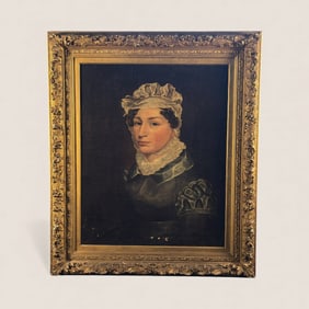 19th Century Portrait On Canvas
