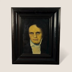 19th C Oil On Canvas Of Ludwig van Beethoven (1770-1827)